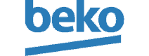 The brand logo of the Beko