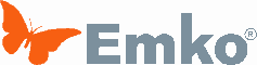 The brand logo of the Emko